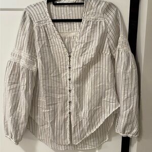 Veronica Beard White Striped Women's Top